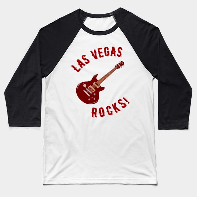 Las Vegas Rocks! Baseball T-Shirt by MessageOnApparel